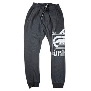 Ecko Unltd Mens Gray Fleece Joggers Stretch Tapered Lounge Athleisure Size L